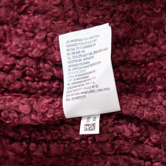 American Eagle Maroon Chunky Cardigan Size XS - Picture 7 of 7